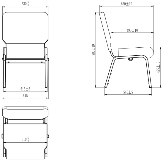 M04 stackable church chair-16