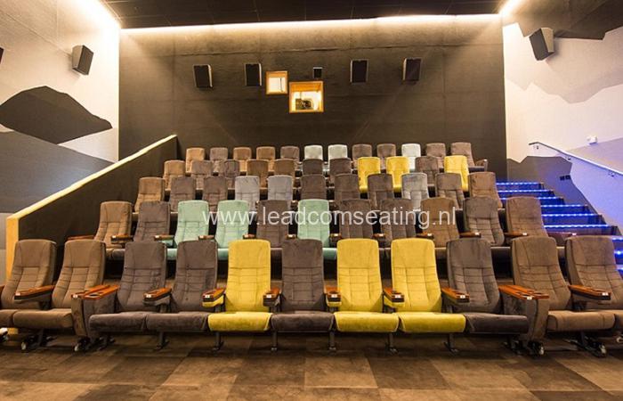 leadcom cinema seating installation Flying South Theatre 1